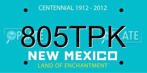 805TPK New Mexico License Plate