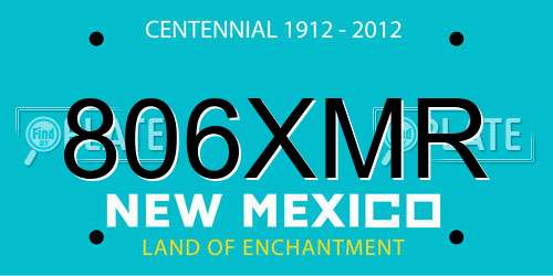806XMR New Mexico License Plate