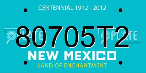 80705T2 New Mexico License Plate