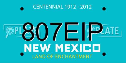 807EIP New Mexico License Plate