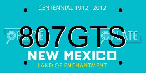 807GTS New Mexico License Plate