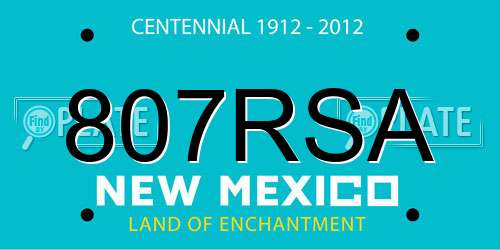 807RSA New Mexico License Plate