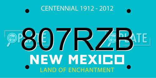 807RZB New Mexico License Plate