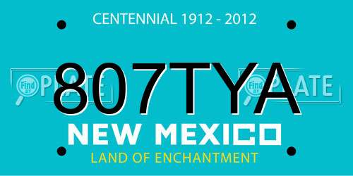 807TYA New Mexico License Plate