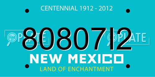 80807I2 New Mexico License Plate