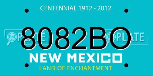 8082BO New Mexico License Plate