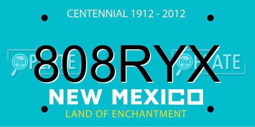 808RYX New Mexico License Plate