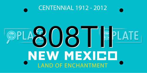 808TII New Mexico License Plate