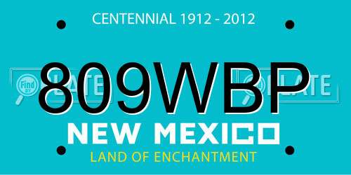 809WBP New Mexico License Plate