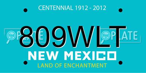 809WLT New Mexico License Plate