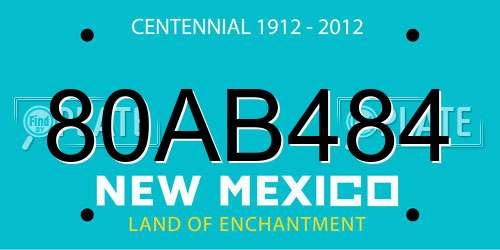 80AB484 New Mexico License Plate