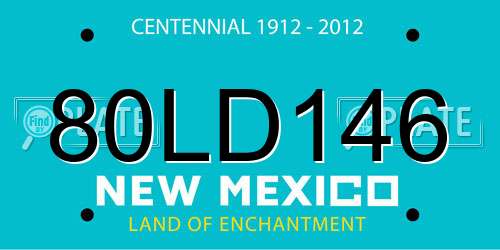 80LD146 New Mexico License Plate