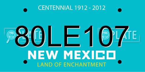 80LE107 New Mexico License Plate
