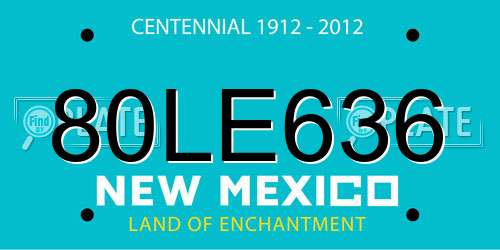 80LE636 New Mexico License Plate