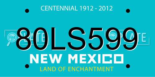 80LS599 New Mexico License Plate