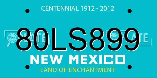 80LS899 New Mexico License Plate