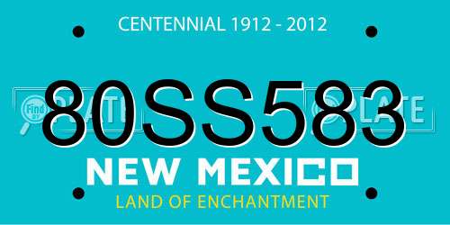 80SS583 New Mexico License Plate