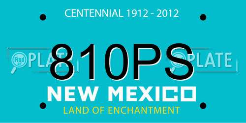 810PS New Mexico License Plate