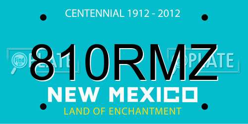 810RMZ New Mexico License Plate