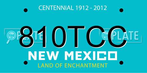 810TCC New Mexico License Plate