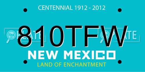 810TFW New Mexico License Plate