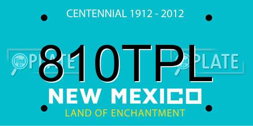 810TPL New Mexico License Plate