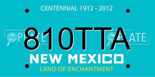 810TTA New Mexico License Plate