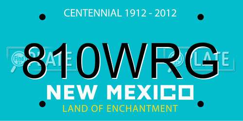 810WRG New Mexico License Plate