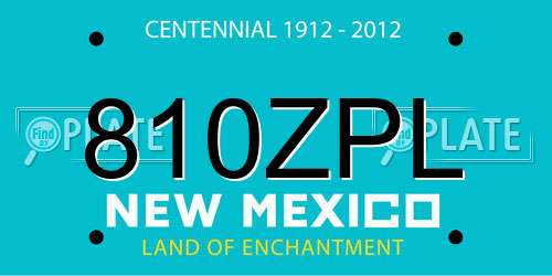 810ZPL New Mexico License Plate