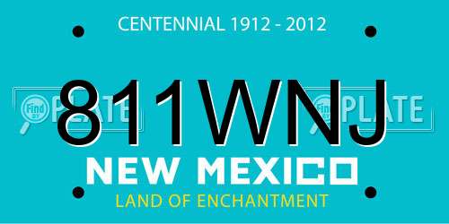 811WNJ New Mexico License Plate
