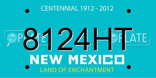 8124HT New Mexico License Plate