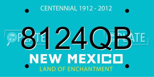 8124QB New Mexico License Plate