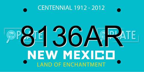 8136AR New Mexico License Plate