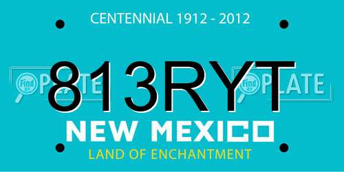 813RYT New Mexico License Plate