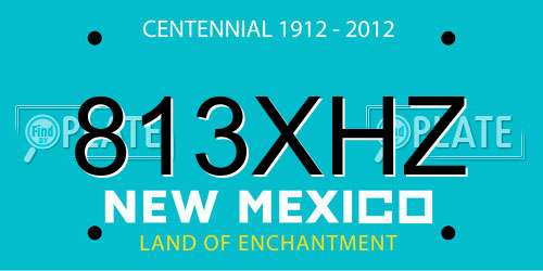 813XHZ New Mexico License Plate