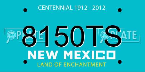8150TS New Mexico License Plate