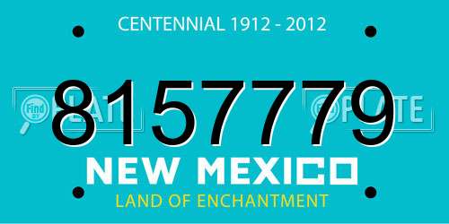 8157779 New Mexico License Plate