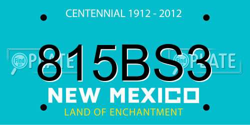815BS3 New Mexico License Plate