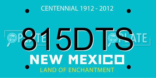 815DTS New Mexico License Plate