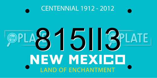 815II3 New Mexico License Plate