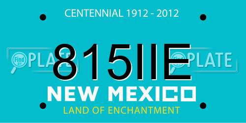 815IIE New Mexico License Plate