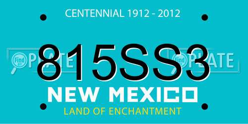 815SS3 New Mexico License Plate