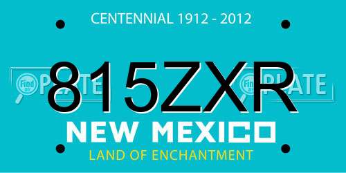 815ZXR New Mexico License Plate