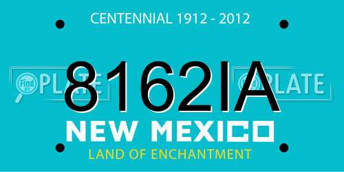 8162IA New Mexico License Plate