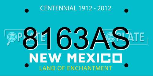 8163AS New Mexico License Plate