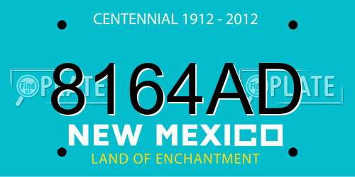 8164AD New Mexico License Plate