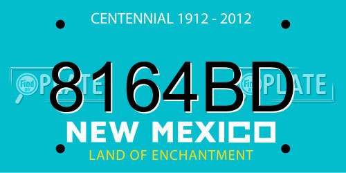 8164BD New Mexico License Plate