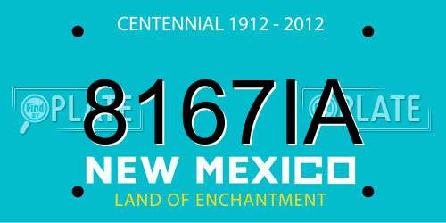 8167IA New Mexico License Plate