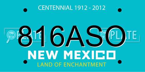 816ASO New Mexico License Plate