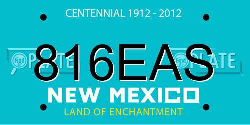 816EAS New Mexico License Plate